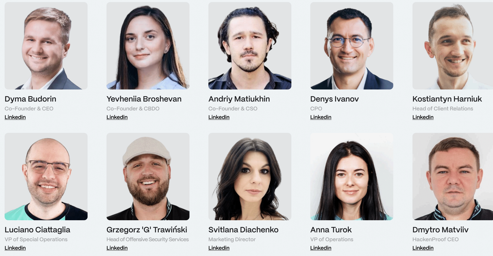 Hacken Team Members